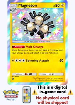 [Not Physical] Pokemon TCG Pocket - Magneton Shiny ⭐ - English - Image 1