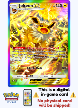 [Not Physical] Pokemon TCG Pocket - Jolteon Ex Rainbow ⭐⭐ - English - Image 1