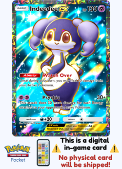 [Not Physical] Pokemon TCG Pocket - Indeedee ex Full Art ⭐⭐ - English - Image 1
