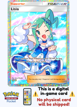 [Not Physical] Pokemon TCG Pocket - Lisia Full Art⭐⭐ - English - Image 1