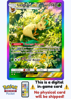 [Not Physical] Pokemon TCG Pocket - Leafeon Ex Rainbow ⭐⭐ - English - Image 1