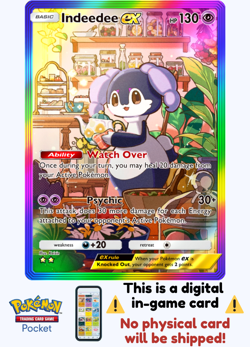 [Not Physical] Pokemon TCG Pocket - Indeedee ex Rainbow ⭐⭐ - English - Image 1