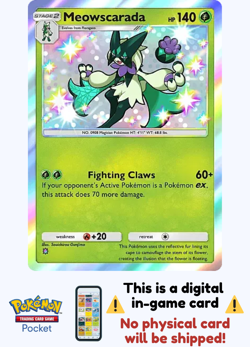 [Not Physical] Pokemon TCG Pocket - Shiny Meowscarada ⭐ - English - Image 1