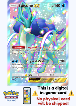 [Not Physical] Pokemon TCG Pocket - Suicune ex Shiny ⭐⭐ - English - Image 1