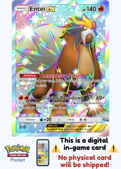 [Not Physical] Pokemon TCG Pocket - Entei ex Shiny ⭐⭐ - English - Image 1