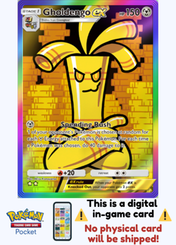 [Not Physical] Pokemon TCG Pocket - Gholdengo Ex Rainbow⭐⭐ - English - Image 1