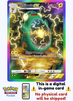 [Not Physical] Pokemon TCG Pocket - Bellibolt Ex Rainbow⭐⭐ - English - Image 1