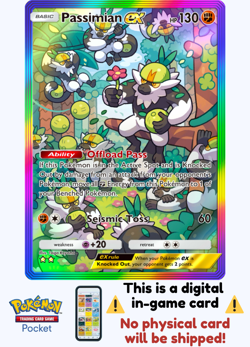 [Not Physical] Pokemon TCG Pocket - Passimian ex Rainbow Rare 2⭐ - English - Image 1