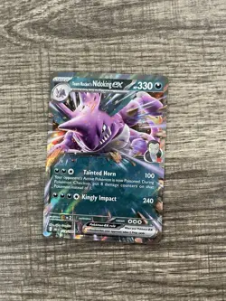 Pokemon TCG Team Rocket's Nidoking ex 119/182 Double Rare Sv: Destined Rivals NM - Image 1