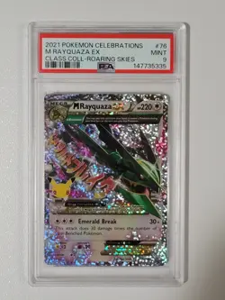 2021 POKEMON CELEBRATIONS CLASSIC COLLECTION #76 M RAYQUAZA EX PSA 9 - Image 1