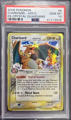 2006 POKEMON EX CRYSTAL GUARDIANS #4 CHARIZARD HOLO PSA 10 - Image 1