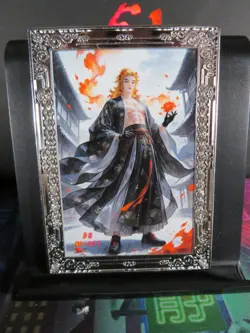 Kyojuro Rengoku Diamond Card Rare Card Demon Slayer Anime Collectible - Image 1