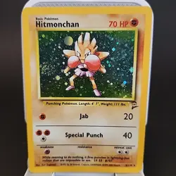 Hitmonchan - 8/130 - Base Set 2 SWIRL - Holo - Rare Vintage Pokemon Card NM - Image 1