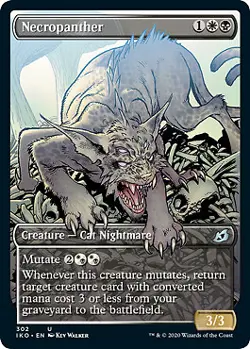 MTG - Necropanther - Foil - Showcase, Ikoria: Lair of Behemoths - Image 1