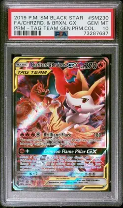 ✅ Charizard & Braixen GX SM230 – PSA 10 – Promo 2019 – English Pokemon - Image 1