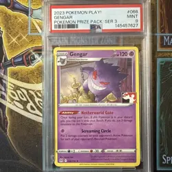 Pokemon 2023 Play! Prize Pack Series 3 Gengar #66 PSA 9 - Image 1