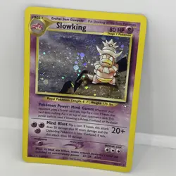 Pokemon TCG Slowking Neo Genesis 14/111 Unlimited Holo Swirl Rare MP WOTC - Image 2