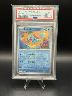 Pokemon Squirtle 151 Pre Order Pokemon Center Stamped Promo PSA 10 - Image 1