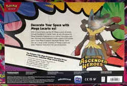 Pokemon Ascended Heroes Premium Poster Collection Mega Lucario - New & Sealed - Image 2