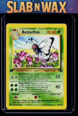 Pokemon tcg Jungle Butterfree #33/64 1st Edition - Image 1