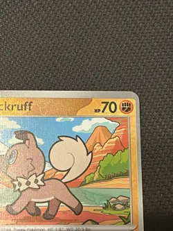 Pokemon TCG Journey Together 084/159 Rockruff Reverse Holo MISCUT ERROR - NM - Image 4