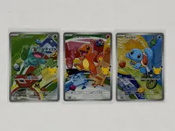 Pokemon TCG First Partner Illustration Collection Series 1 Kanto GEN 1 Starters - Image 1