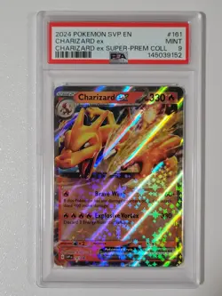 2024 POKEMON SVP EN-SV BLACK STAR PROMO #161 CHARIZARD EX PSA 9 - Image 1