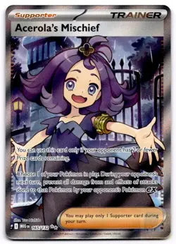 Acerola's Mischief 165/132 Ultra Rare Mega Evolution Pokemon Near Mint - Image 1