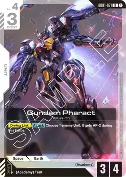 🔥Gundam Card Game Gundam Pharact - Newtype Rising (GD01) Near Mint🔥 - Image 1