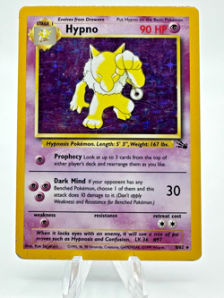 Pokemon TCG Hypno 8/62 Fossil Unlimited Holo Rare WOTC Card - LP - Image 1