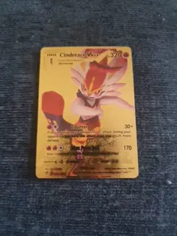 ❄Cinderace Vmax Gold Foil Pokemon Card Fan Art Card Custom - Image 1
