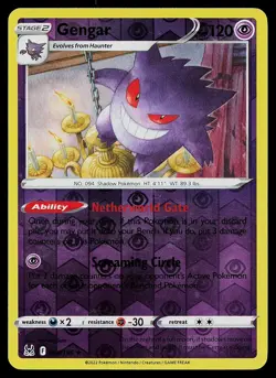 Pokemon Card Lost Origin Gengar 066/196 Reverse Holo Rare - Image 1