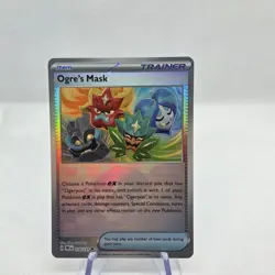 Pokemon Prismatic Evolutions Ogre’s Mask 118/131 (Pokeball Pattern) Holo NM - Image 1