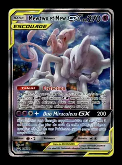 Carte Pokemon Mewtwo et Mew GX SM191/ Promo SM Francais - Image 1