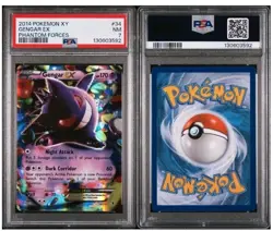 Pokemon 2014 TCG XY Phantom Forces Gengar EX 34/119 Ultra Rare Holo PSA 7 - Image 3