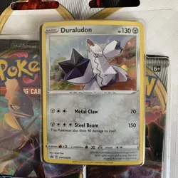 Pokemon SWSH Rebel Clash Duraludon 3-Pack Booster Blister Set - Factory Sealed - Image 2