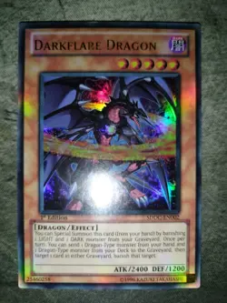 Yu-Gi-Oh Darkflare Dragon - SDDC-EN002 - Ultra Rare 1st Edition - Near Mint - Image 1