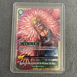 One Piece Card TCG - Because the side of justice (OP05-037) WINNER English Card - Image 1