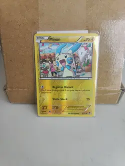 Pokemon TCG Minun Furious Fists Reverse Holo Card 32/111 Common - Image 1