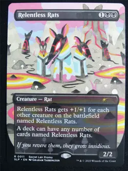 Relentless Rats Borderless - SLP - Mtg Card #4NF - Image 1