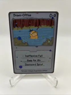 Pokescam by Dot Punwell Drown-Office Psyduck Holo Rare Fan Art Card C-3 - Image 1