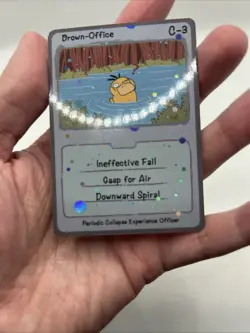 Pokescam by Dot Punwell Drown-Office Psyduck Holo Rare Fan Art Card C-3 - Image 4