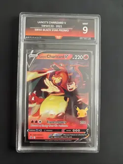Pokemon TCG Card Lance's Charizard V SWSH133 25th Celebrations Promo - ACE 9 - Image 1