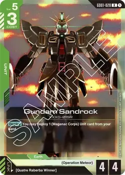 🔥Gundam Card Game Gundam Sandrock - Newtype Rising (GD01) Near Mint🔥 - Image 1