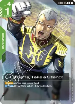 🔥Gundam Card Game Citizens, Take a Stand! - Newtype Rising (GD01) Near Mint🔥 - Image 1