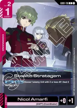 Gundam Card Game Stealth Stratagem - Newtype Rising (GD01) PLAYSET 4X Near Mint - Image 1
