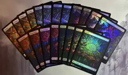MTG / Set (X4) Dominaria United Basic Lands / FOIL (Showcase) / NM - Image 1