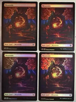 MTG / Set (X4) Dominaria United Basic Lands / FOIL (Showcase) / NM - Image 5