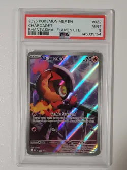 Charcadet 022 Black Star Promo Phantasmal Flames ETB Pokemon TCG ACE 9 Mint - Image 1