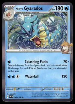 MISTY'S GYARADOS - 049/182 Rare Destined Rivals Pokemon Holo NM - Image 1